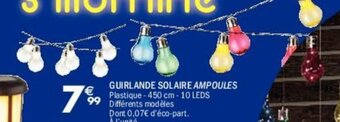 La Foir'Fouille Guirlande solaire ampoules offre