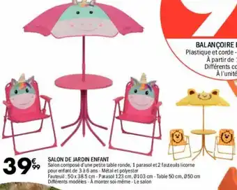 Salon de jardin enfant