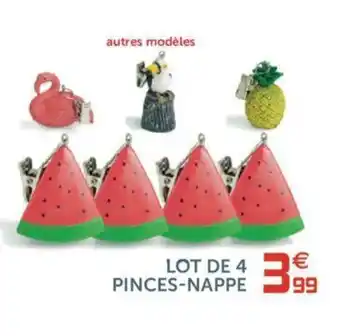 Gifi Lot de 4 Pinces-Nappe offre