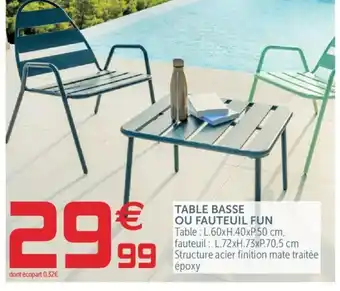 Gifi Table Basse Ou Fauteuil Fun offre