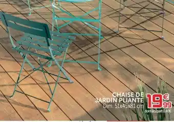 Gifi Chaise de Jardin Pliante offre