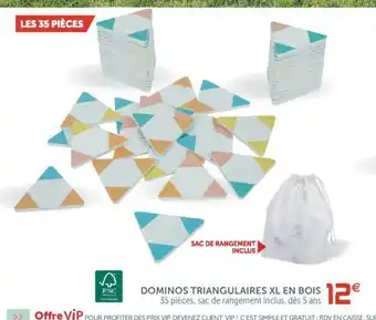 Dominos Triangulaires Xl En Bois