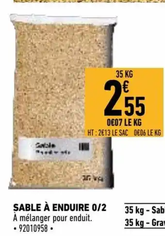 Brico Cash Sable à Enduire 0/2 offre