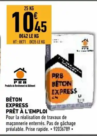 Brico Cash Béton Express offre