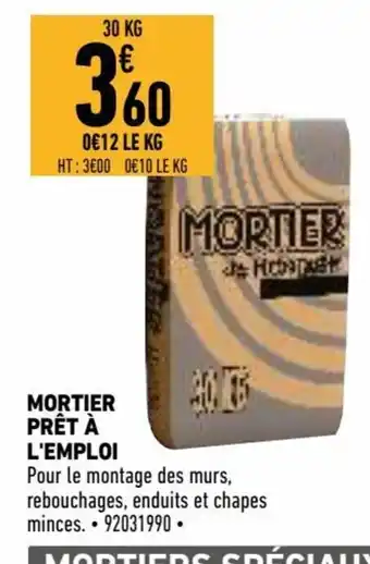 Mortier PrĂȘt Ă l'Emploi