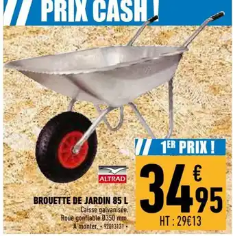 Brico Cash Brouette de Jardin 85L offre