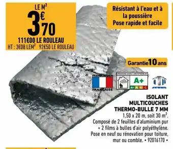 Brico Cash Isolant Multicouches offre