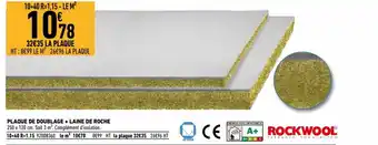 Brico Cash Plaque de Doublage + Laine de Roche offre