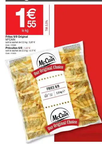 Promocash Frites 9-9 Original Mccain offre