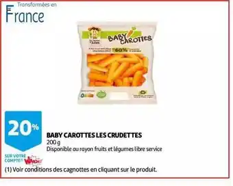 Auchan Baby Carottes Les Crudettes offre