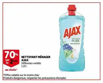 Auchan Nettoyant Ménager Ajax offre