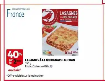 Auchan Lasagnes à La Bolognaise Auchan offre