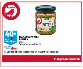 Auchan Sauce Pesto Vert Auchan offre