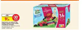 Intermarché Hyper Pom'potes Les Inédits Ssa Pomme, Reine-claude, Mûre, Framboise Materne offre