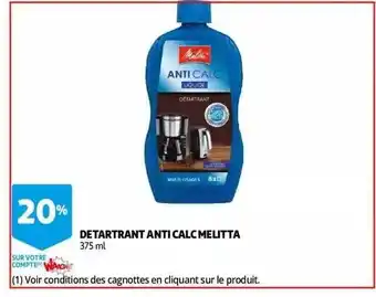 Auchan Détartrant Anti Calc Melitta offre