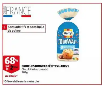 Auchan Brioches Doowap Pépites Harrys offre