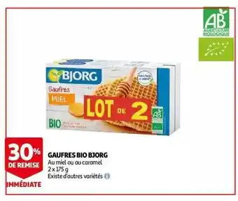 Auchan Gaufres Bio Bjorg offre