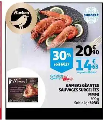 Gambas Géantes Sauvages Surgelées Mmm!