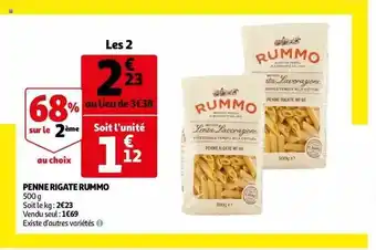 Auchan Penne Rigate Rummo offre