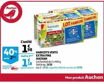 Auchan Haricots Verts Extra Fins Auchan offre