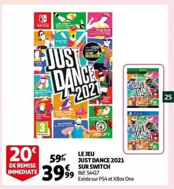 Auchan Le Jeu Just Dance 2021 Sur Switch offre