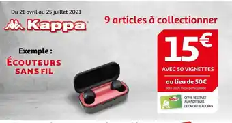 Auchan écouteurs Sans Fil Kappa offre