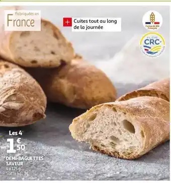 Auchan Demi-baguettes Saveur offre