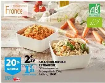 Auchan Salade Bio Auchan Le Traiteur offre