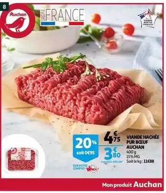 Auchan Viande Hachée Pur Bœuf Auchan offre