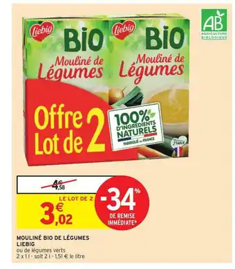 Mouliné Bio De Légumes Liebig