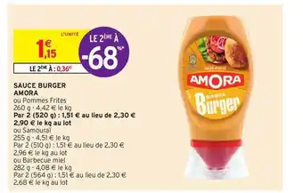 Intermarché Hyper Sauce Burger Amora offre