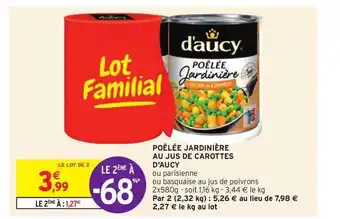 Intermarché Hyper Poêlée Jardinière Au Jus De Carottes D'aucy offre