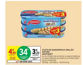 Intermarché Hyper Filets De Maquereaux Grillés Nature Saupiquet offre