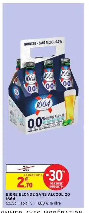 Intermarché Hyper Bière Blonde Sans Alcool Oo 1664 offre