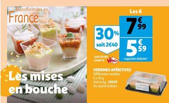 Auchan Verrines apéritives offre