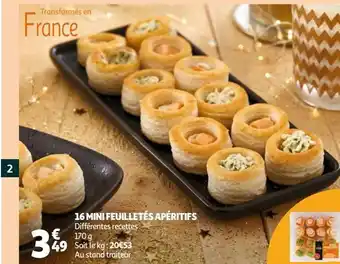 Auchan 16 mini feuilletés apéritifs offre