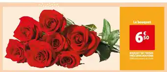 Auchan Bouquet de 7 roses très gros boutons offre