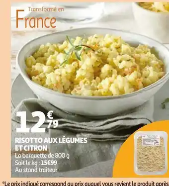 Auchan Risotto aux légumes et citron offre
