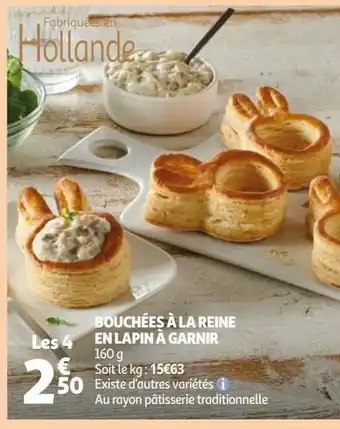 Auchan Bouchées à la reine en lapin à garnir offre