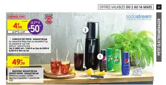 Intermarché Hyper Concentré Pepsi Sodastream, Machine Sodastream Spirit Noire Sodatream offre