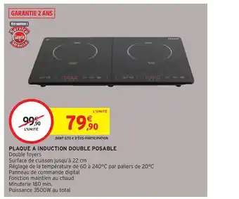 Plaque à Induction Double Posable