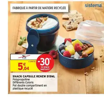 Snack Capsule Renew 515ml Sistema