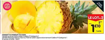 Leader Price Ananas Ou Mangue Au Choix offre