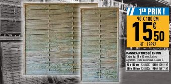 Brico Cash Panneau tressé en pin offre