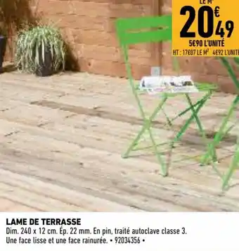 Brico Cash Lame de terrasse offre