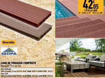 Brico Cash Lame de terrasse composite offre