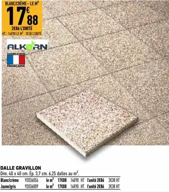 Brico Cash Dalle gravillon offre
