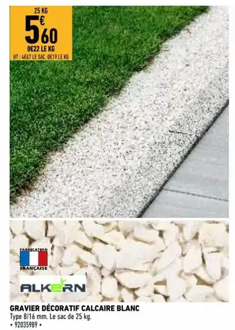 Gravier décoratif calcaire blanc
