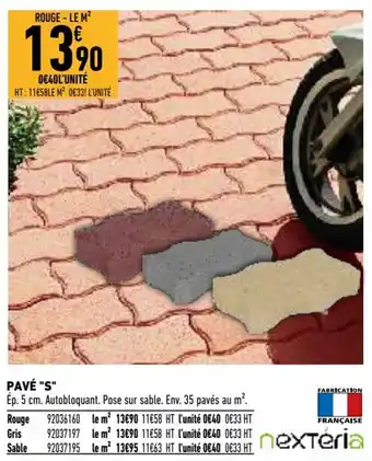Brico Cash Pavé "S" offre