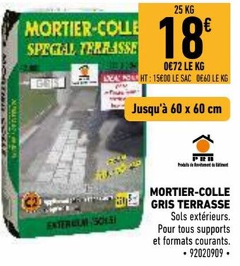 Brico Cash Mortier-colle gris terrasse offre